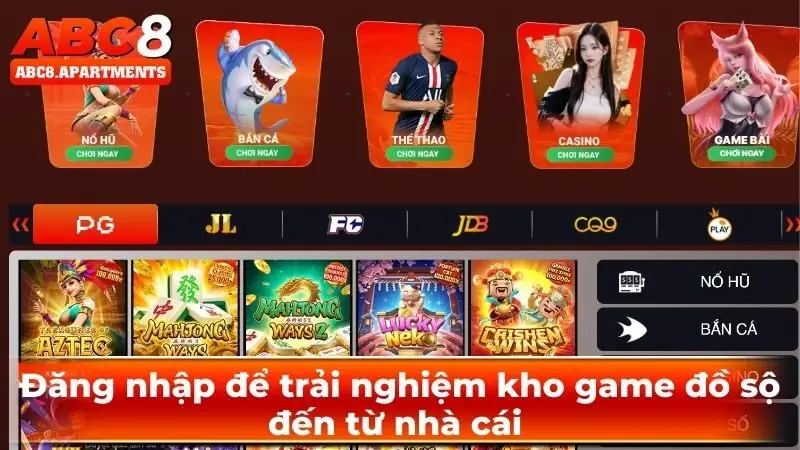 Đăng nhập để trải nghiệm kho game đồ sộ đến từ nhà cái 